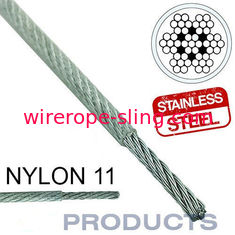 Grande fattore di sicurezza del chiaro del cavo metallico 11 metallo d'acciaio rivestito dell'acciaio inossidabile