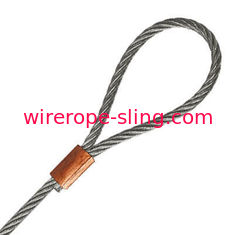 Assemblaggi cavi del filo zincato, imbracatura del cavo metallico con l'acciaio inossidabile del grado molle dell'occhio 316