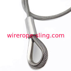 Imbracature di sollevamento del cavo dell&#39;acciaio inossidabile 5.0mm 1 * 19 OEM con il ditale del pollice