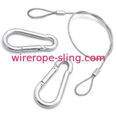 Linea 430 imbracature della cordicella di sicurezza del cavo metallico dell'acciaio inossidabile con l'occhio & il gancio