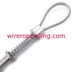 cavo metallico ed imbracatura d'acciaio di Whipcheck del tubo flessibile di 3.2mm con i puntali di alluminio
