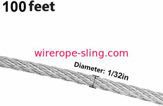 Rappresenti il cavo metallico d'attaccatura dell'acciaio inossidabile del corredo 7x7 & i montaggi sostiene fino a 33 libbre