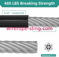Vinile - 304 Assemblee inossidabili rivestite del cavo metallico con i montaggi per costruzione