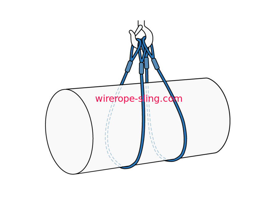 Doppia imbracatura del cavo metallico della culla per le caldaie di sollevamento, applicazioni di casi