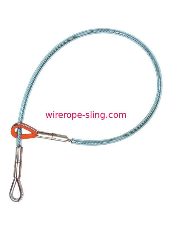 girocollo dell'imbracatura del cavo metallico 5K un cavo metallico ricoperto PVC da 6 Ft con gli occhi del ditale
