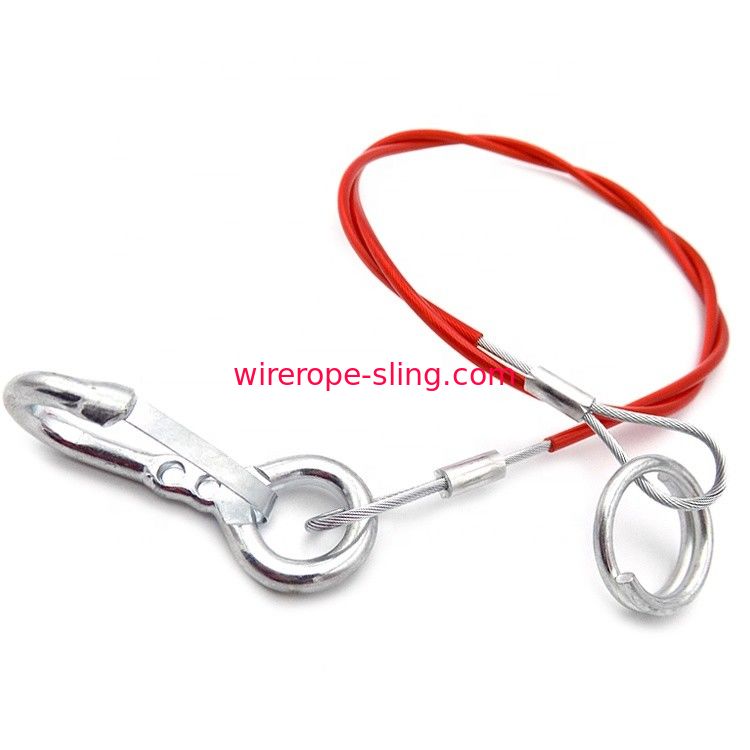 PVC che ricopre il gancio e l'anello d'acciaio di sollevamento di Assemblied dell'imbracatura del cavo del filo di acciaio inossidabile