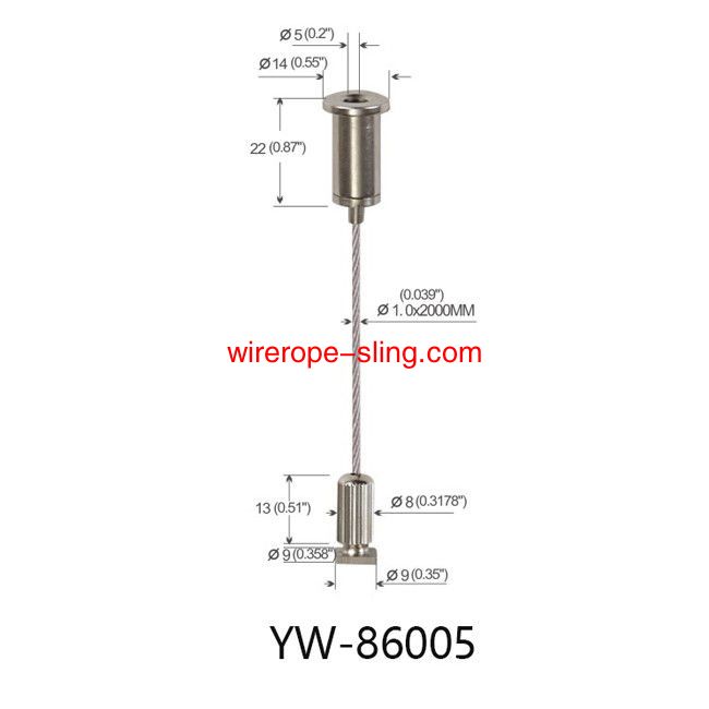Dispositivo di sospensione del filo di luce lineare Kit di sospensione regolabile YW86005