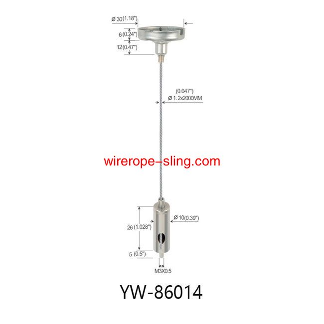 Hardware Fittings Cable Hanging System con M4 Thread femminile Personalizzato YW86014