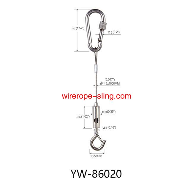 Brass Steel Three Holes Sospended Cable Lighting System with A Hook Gripper YW86019